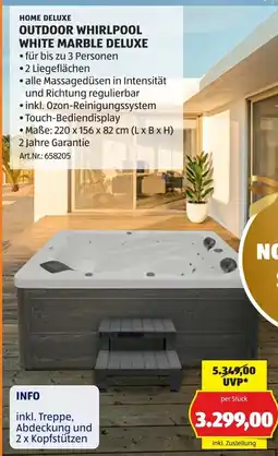 Hofer Home deluxe outdoor whirlpool white marble deluxe Angebot