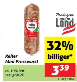 Nah&Frisch Reiter Mini Presswurst Angebot