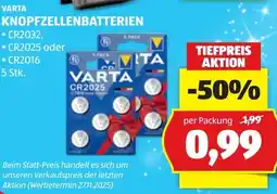 Hofer Varta knopfzellenbatterien Angebot