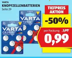 Hofer Knopfzellenbatterien Angebot