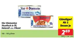 Nah&Frisch Vier Diamanten Thunfisch in Öl, Naturell oder Pikant Angebot