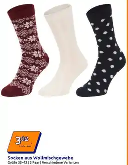 Action Socken aus Wollmischgewebe Angebot
