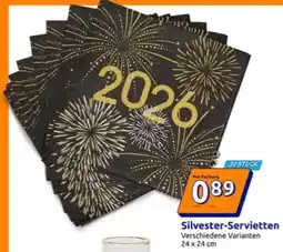 Action Silvester-Servietten Angebot