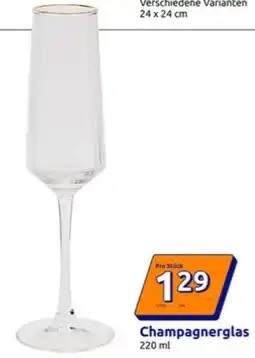 Action Champagnerglas Angebot