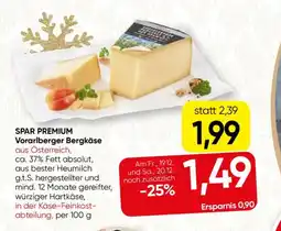 SPAR Gourmet Spar premium vorarlberger bergkäse Angebot