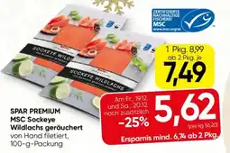 SPAR Gourmet Spar premium msc sockeye wildlachs geräuchert Angebot