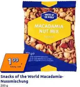 Action Snacks of the World Macadamia- Nussmischung Angebot