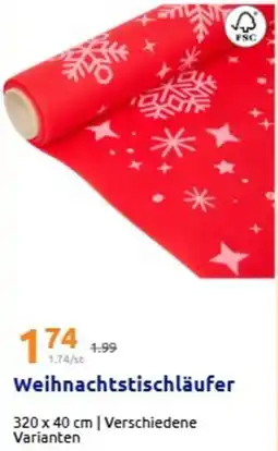 Action Weihnachtstischläufer Angebot