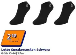Action Lotto Sneakersocken Schwarz Angebot