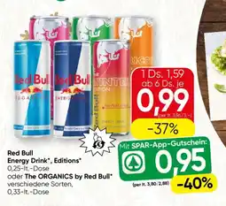 SPAR Gourmet Red bull energy drink oder the organics by red bull Angebot