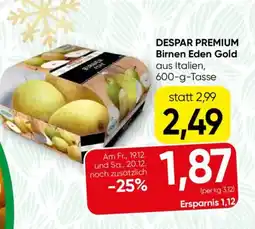 SPAR Gourmet Despar premium birnen eden gold Angebot