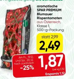 SPAR Gourmet Aromatische spar premium blumauer rispentomaten Angebot