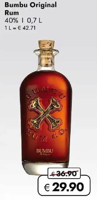 Travel FREE Bumbu Original Rum Angebot