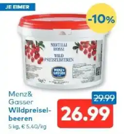 T&G Menz& Gasser Wildpreise beeren Angebot