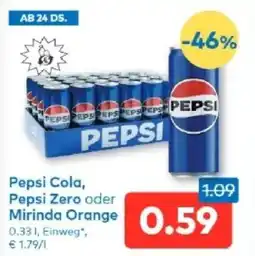 T&G Pepsi Cola, Pepsi Zero oder Mirinda Orange Angebot