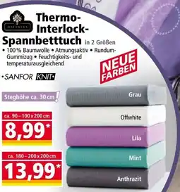 Norma Thermo- Interlock- Spannbetttuch Angebot