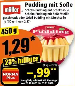 Norma Pudding mit Soße Angebot