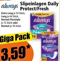 Norma Slipeinlagen Daily Protect/Fresh Angebot