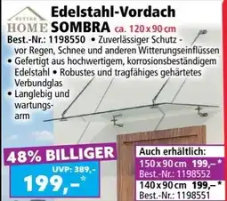 Norma Edelstahl-Vordach Angebot
