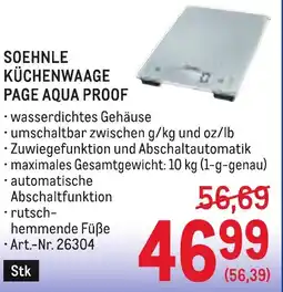 Metro Soehnle küchenwaage page aqua proof Angebot