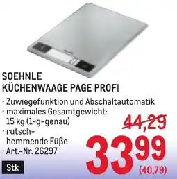 Metro Soehnle küchenwaage page profi Angebot