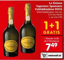 Interspar La gioiosa superiore spumante valdobbiadene docg Angebot