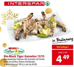 Interspar Bio-black tiger garnelen 13/15 Angebot