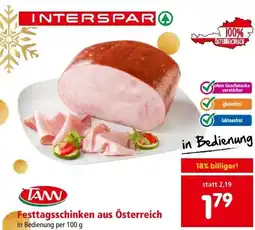 Interspar Festtagsschinken aus österreich Angebot
