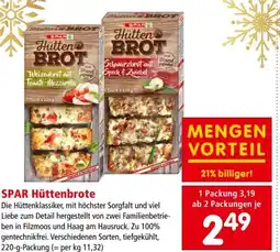 Interspar Spar hüttenbrote Angebot