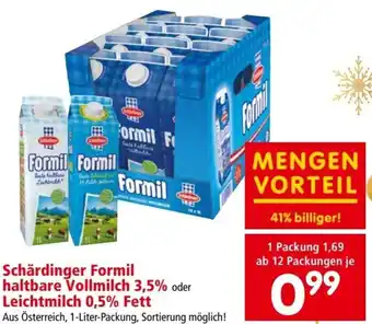 Interspar Schärdinger formil haltbare vollmilch 3,5% oder leichtmilch 0,5% fett Angebot