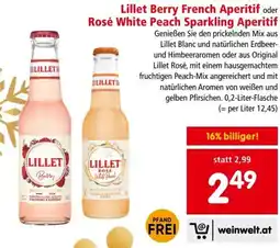 Interspar Lillet berry french aperitif oder rosé white peach sparkling aperitif Angebot