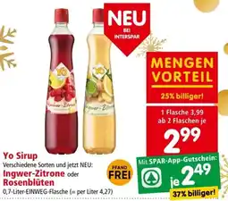 Interspar Yo Sirup Angebot