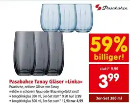 Interspar Pasabahce Tanay Gläser Linka Angebot