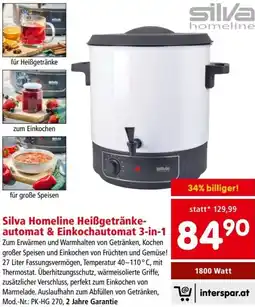 Interspar Silva homeline heißgetränke automat & einkochautomat 3-in-1 Angebot