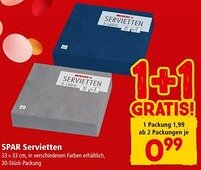 Interspar Spar servietten Angebot