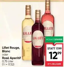 Maximarkt Lillet rouge, blanc oder rosé aperitif Angebot