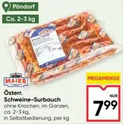 Maximarkt Österr schweine surbauch Angebot