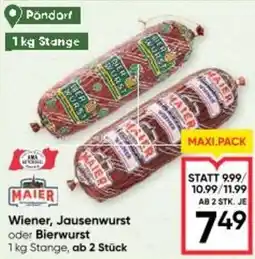 Maximarkt Wiener, jausenwurst oder bierwurst Angebot