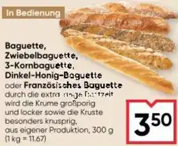 Maximarkt Baguette zwiebelbaguette, 3-kornbaguette, dinkel-honig-baguette oder französisches baguette Angebot