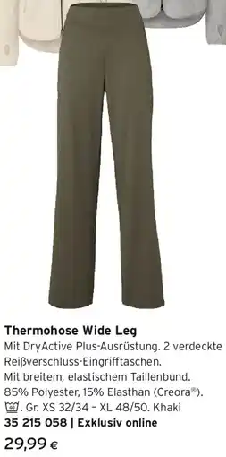 Tchibo Eduscho Thermohose Wide Leg Angebot