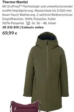 Tchibo Eduscho Thermo-Mantel Angebot