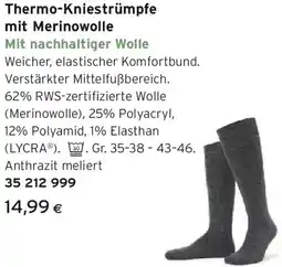 Tchibo Eduscho Thermo-Kniestrümpfe mit Merinowolle Angebot