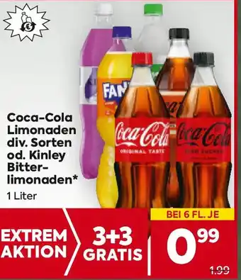 Coca cola limonaden od. kinley bitter limonaden