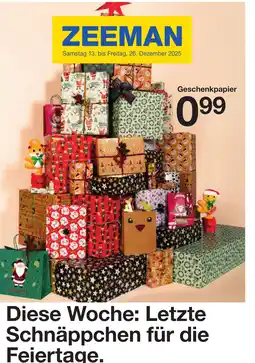 Zeeman Geschenkpapier Angebot