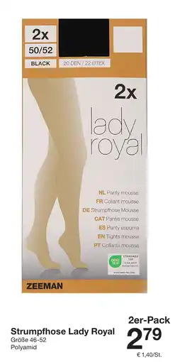 Zeeman Strumpfhose Lady Royal Angebot