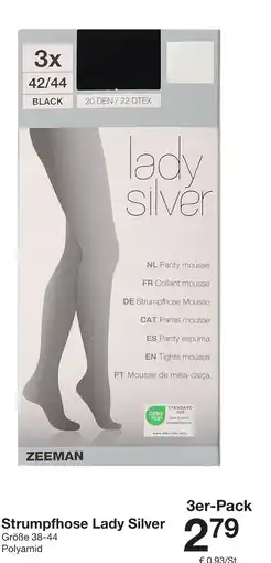 Zeeman Strumpfhose Lady Silver Angebot