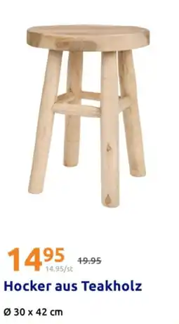Action Hocker aus Teakholz Angebot