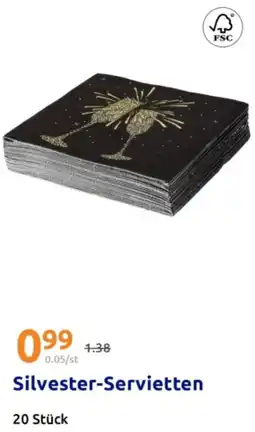 Action Silvester Servietten Angebot