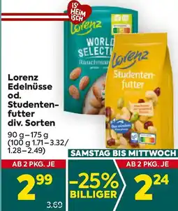 Billa Lorenz Edelnüsse od. Studenten futter Angebot