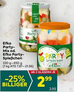 Billa Efko Party Mix od. Efko Party Spießchen Angebot